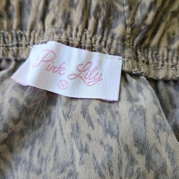 Pink Lily Womens Sleeveless Tie-Strap Peplum Top M 100% Polyester - Picture 2 of 5